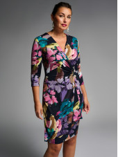 231741 Dress - Midnight Blue/Multi (Joseph Ribkoff)